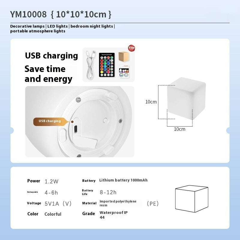 Popular 6cm Glowing Night Lights USB Charging